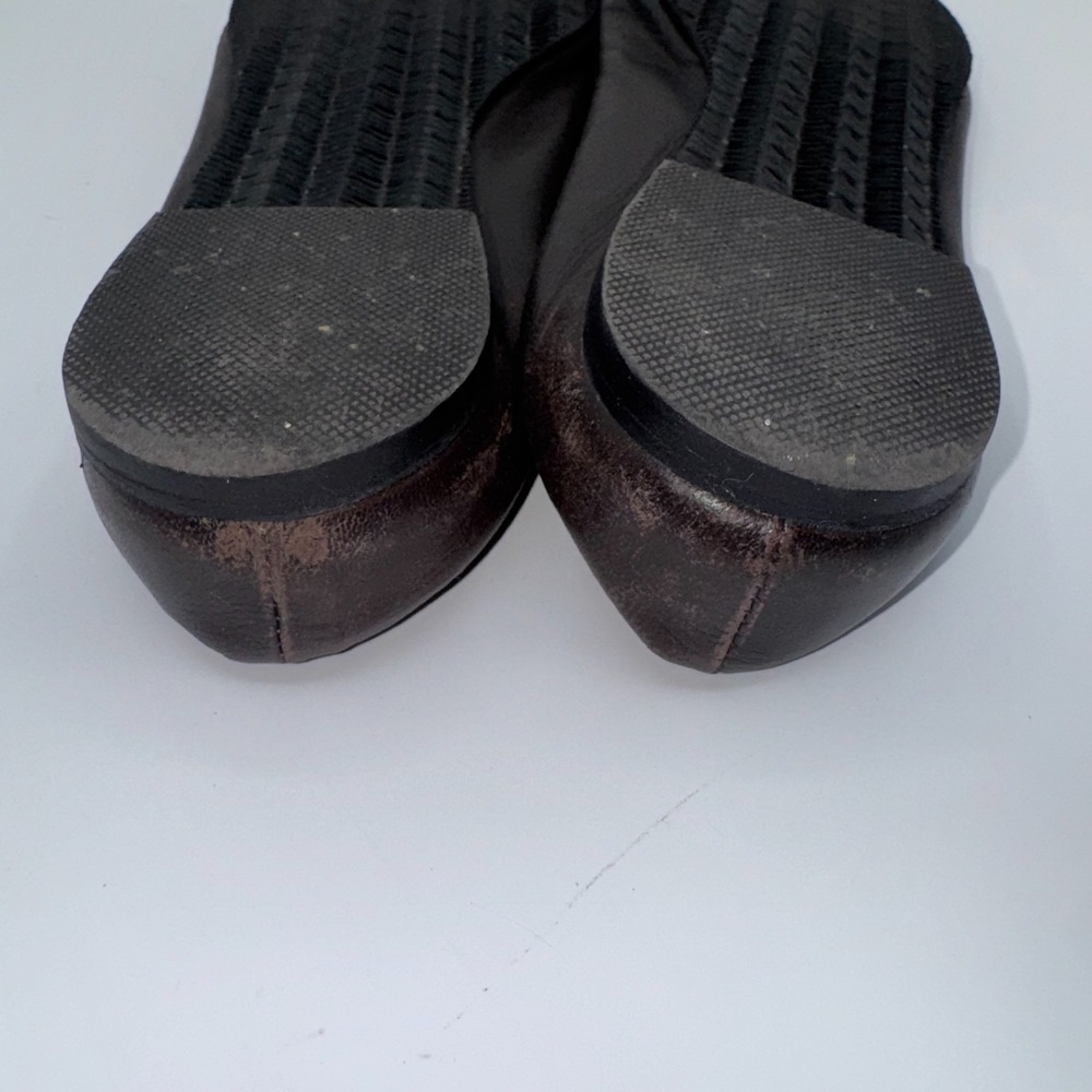 Tory Burch Reva Womens Ballet 7‎ M Black Leather Round Toe Comfort Slip On Flats - Picture 8 of 11